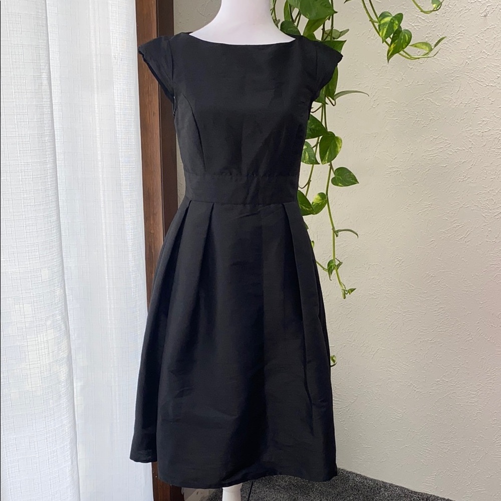 eShakti Black Midi Dress with Timeless Elegance Quincy Bridesmaid Dress SizeXs-2